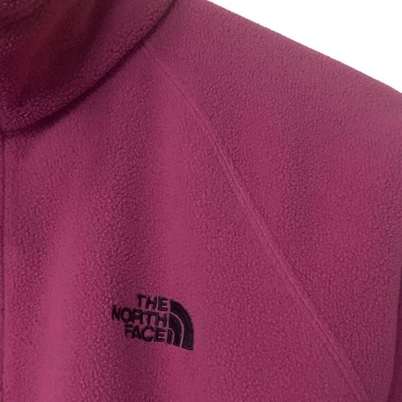 The North Face Womens Size Medium TKA 200 Full Zip Fleece Jacket Pink Black - Picture 8 of 14